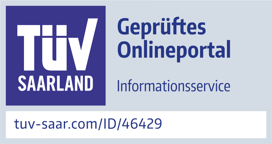 TÜV Saarland - Geprüftes Onlineportal. Zum Test