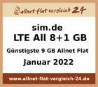 Günstigste 9 GB Allnet Flat - allnet-flat-vergleich-24.de