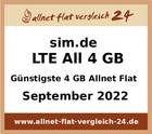 Günstigste 4 GB Allnet Flat - allnet-flat-vergleich-24.de