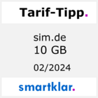 Tarif-Tipp sim.de 10 GB - smartklar.de