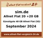 Günstigste 40 GB Allnet Flat - allnet-flat-vergleich-24.de