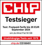 sim.de Allnet Flat 50 GB ist CHIP Testsieger