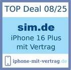 Siegel Top Deal: iPhone16 Plus mit Vertrag. Zum Test