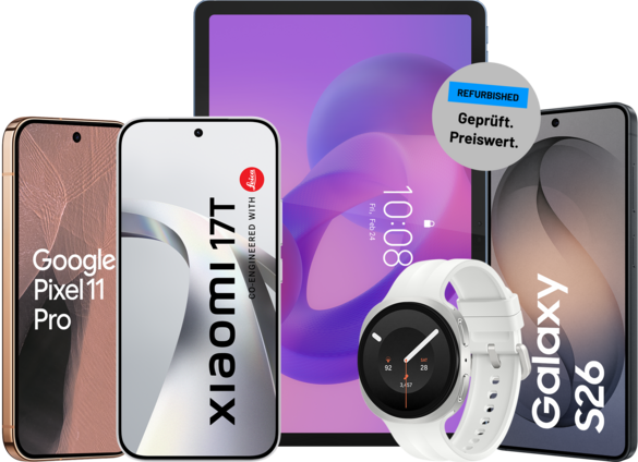 Jetzt eine große Auswahl an refurbished Handys und Tablets günstiger bei sim.de kaufen